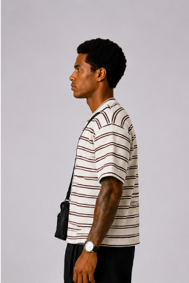 Portland – Camiseta Rayas Oversize Tricolor
