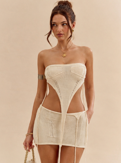 Conjunto Destello – Top Tubo y Falda de Punto