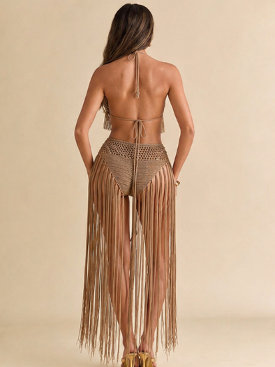 Conjunto Ibiza – Bikini y Capa de Ganchillo