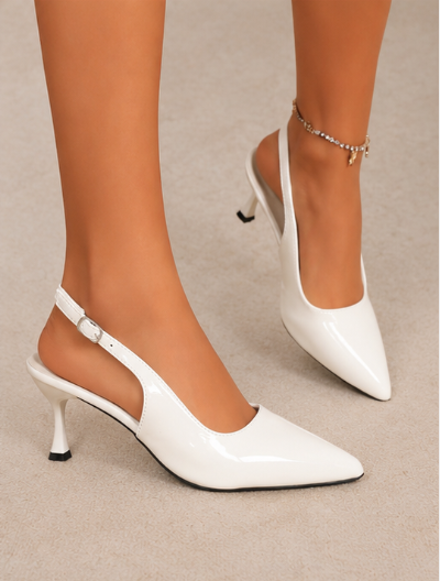 Aurora – Zapatos de Tacón Slingback Punta Fina