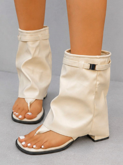 Odette – Botines Abiertos Bohemios con Hebilla