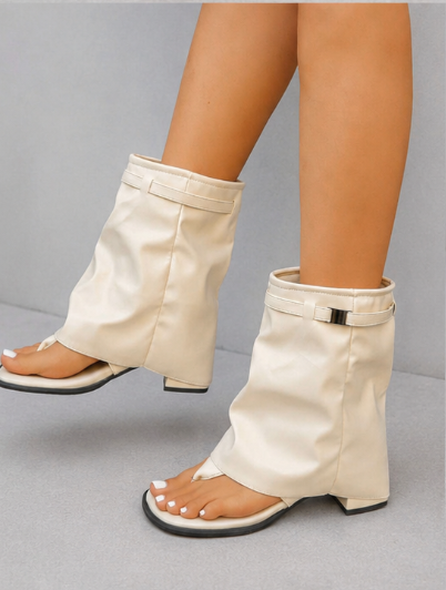 Odette – Botines Abiertos Bohemios con Hebilla