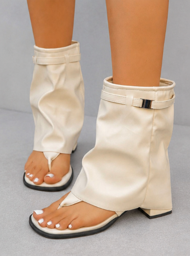 Odette – Botines Abiertos Bohemios con Hebilla