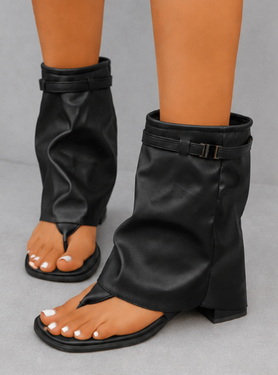 Odette – Botines Abiertos Bohemios con Hebilla