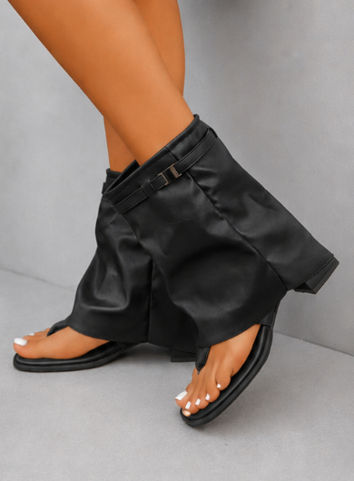 Odette – Botines Abiertos Bohemios con Hebilla