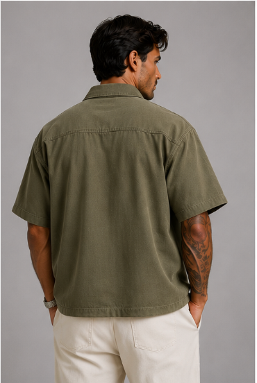 Dallas – Sobrecamisa Bordada Verde