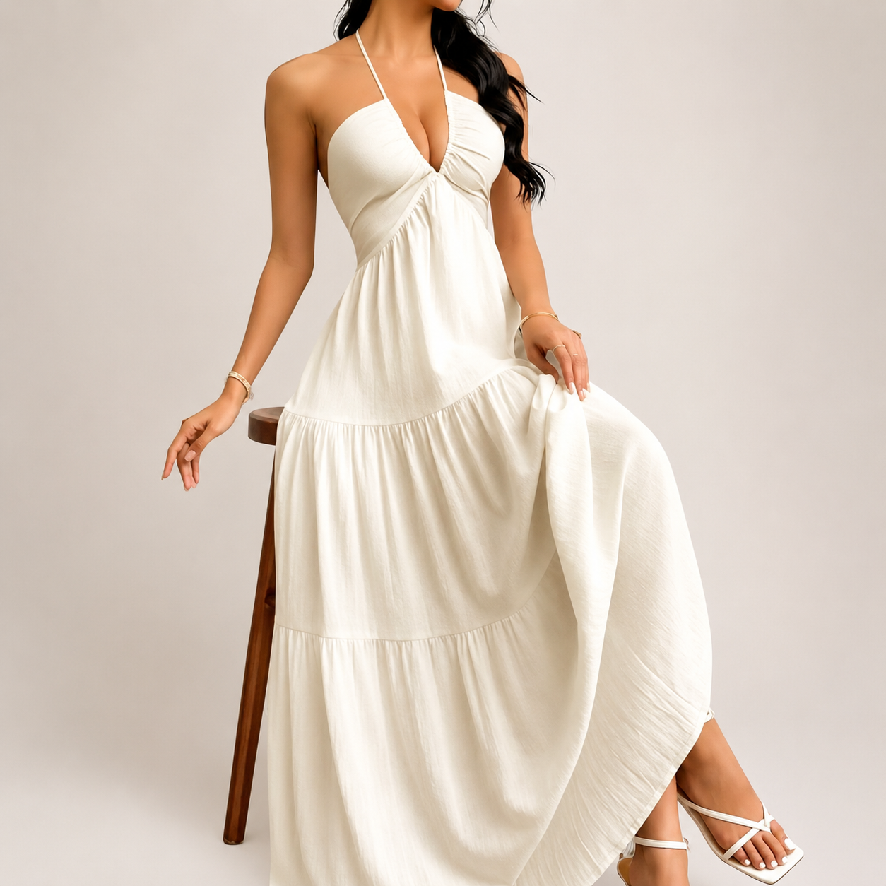 Solara | Maxi Abito Halter Grace