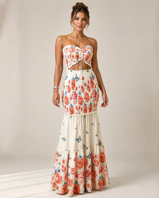 Alessandra | Abito Maxi Tropicale
