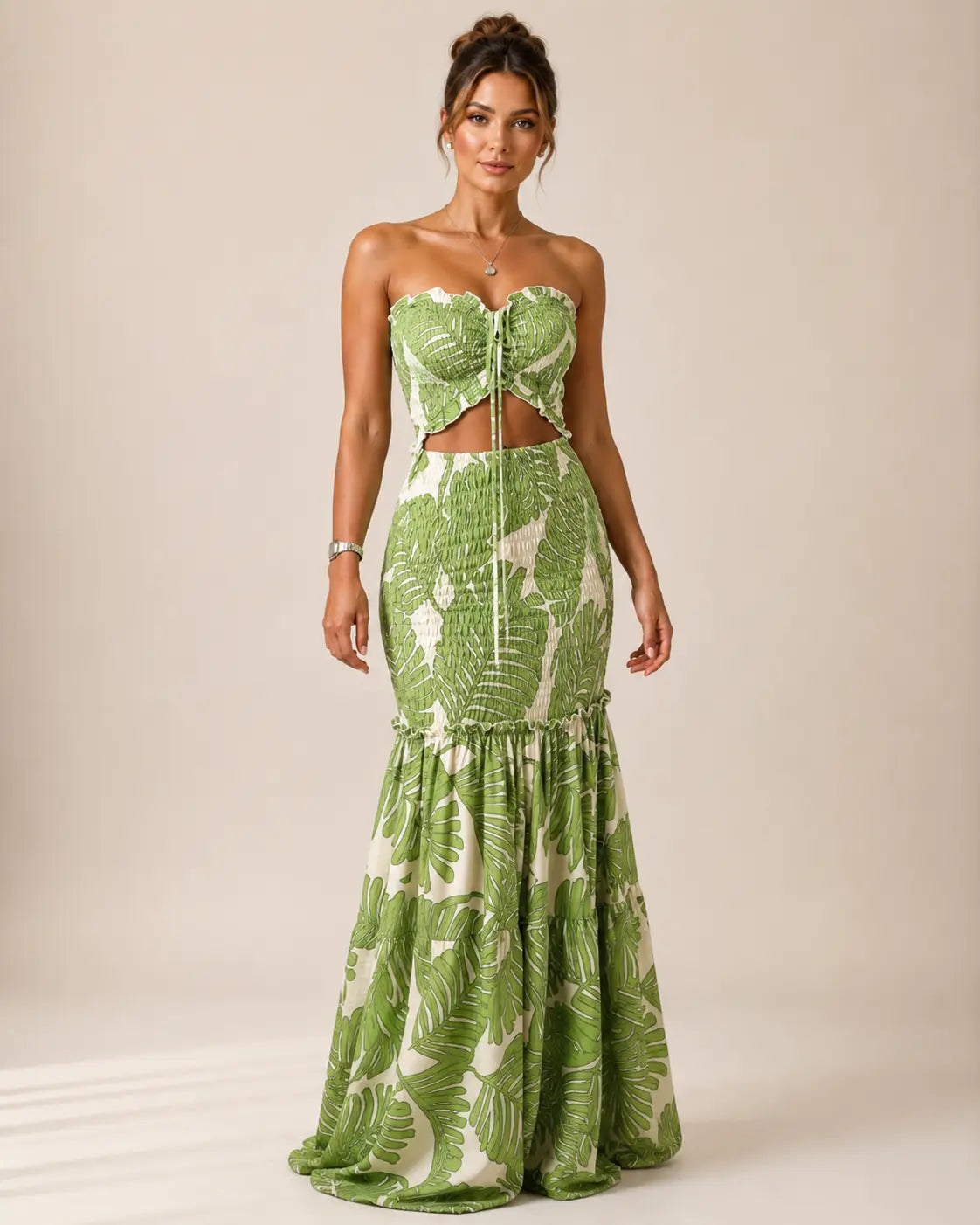 Alessandra | Abito Maxi Tropicale