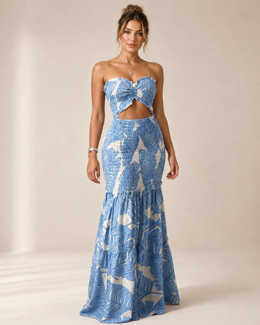 Alessia | Set Maxi Tropicale con Laccio Frontale