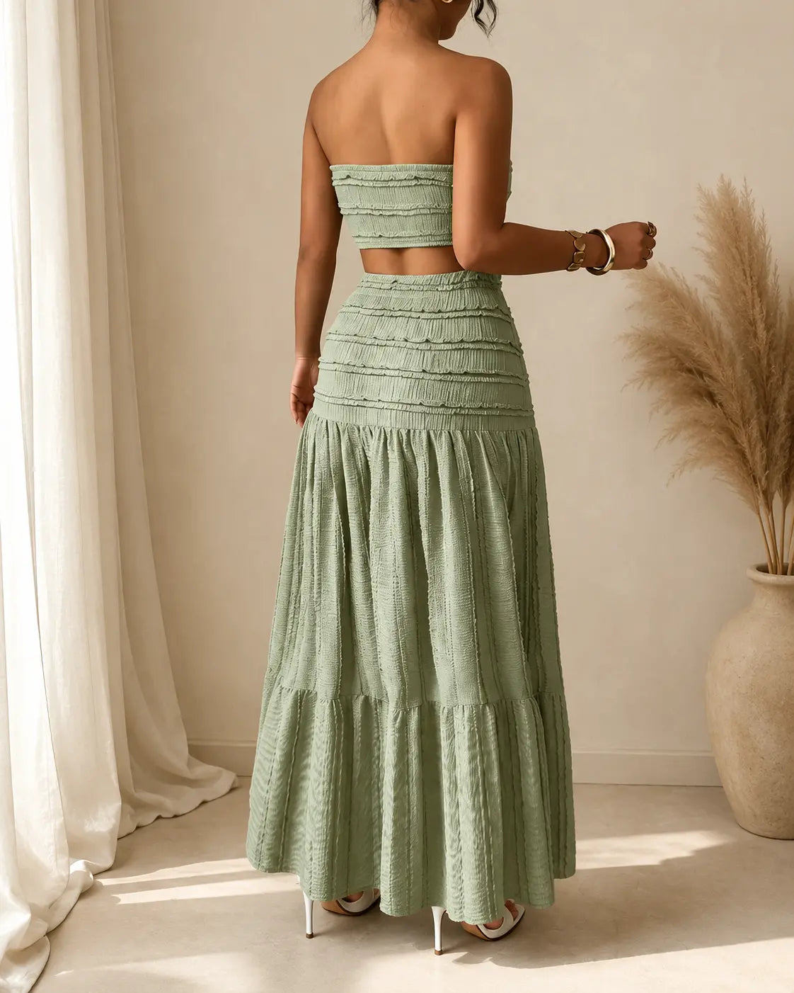 Aria | Set con Gonna Maxi Arricciata