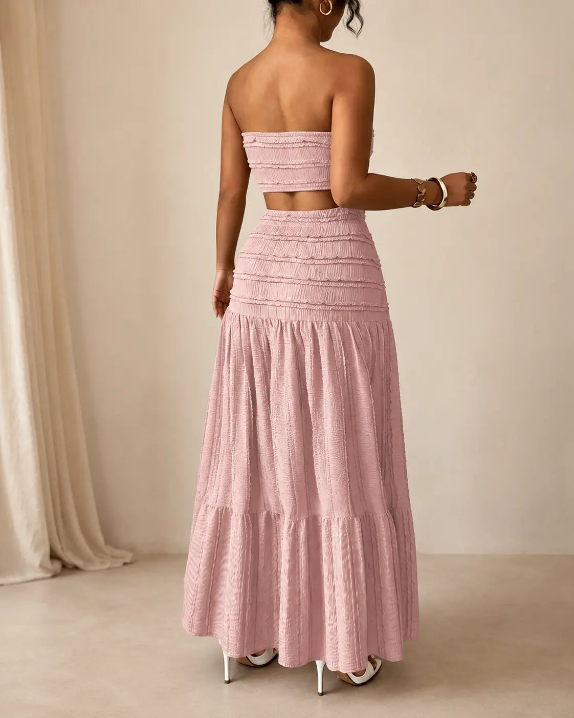 Aria | Set con Gonna Maxi Arricciata