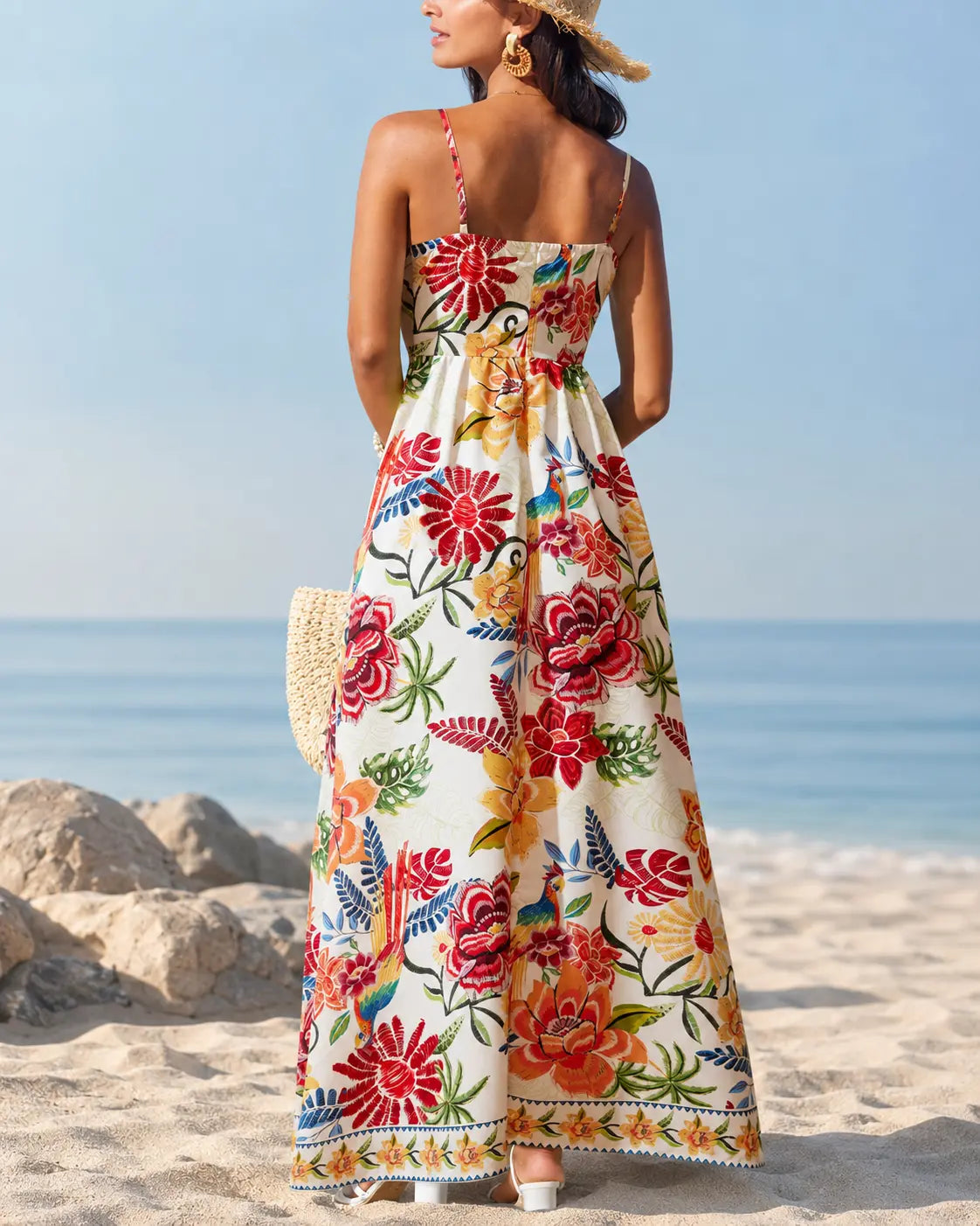 Marbella | Maxi Abito Fioritura Tropicale