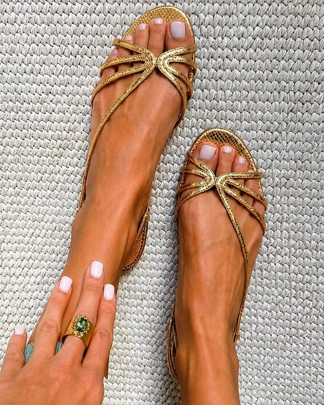 Camille™ | Sandali Dorati, Eleganza Estiva