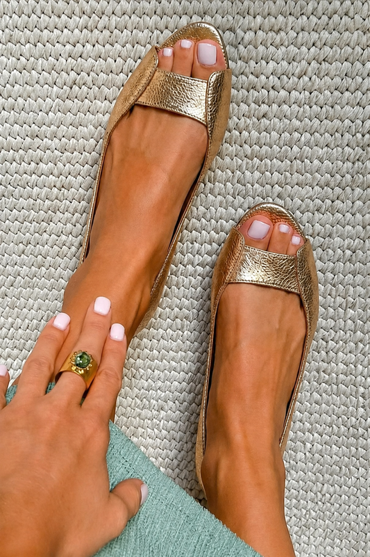 Adelina™ | Sandali Dorati Comfort Chic
