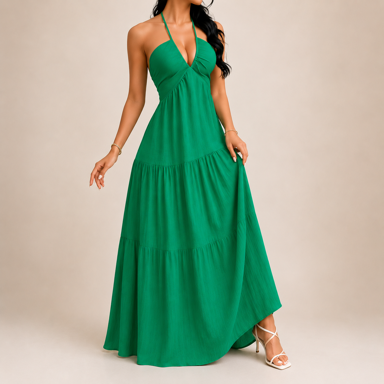 Solara | Maxi Abito Halter Grace