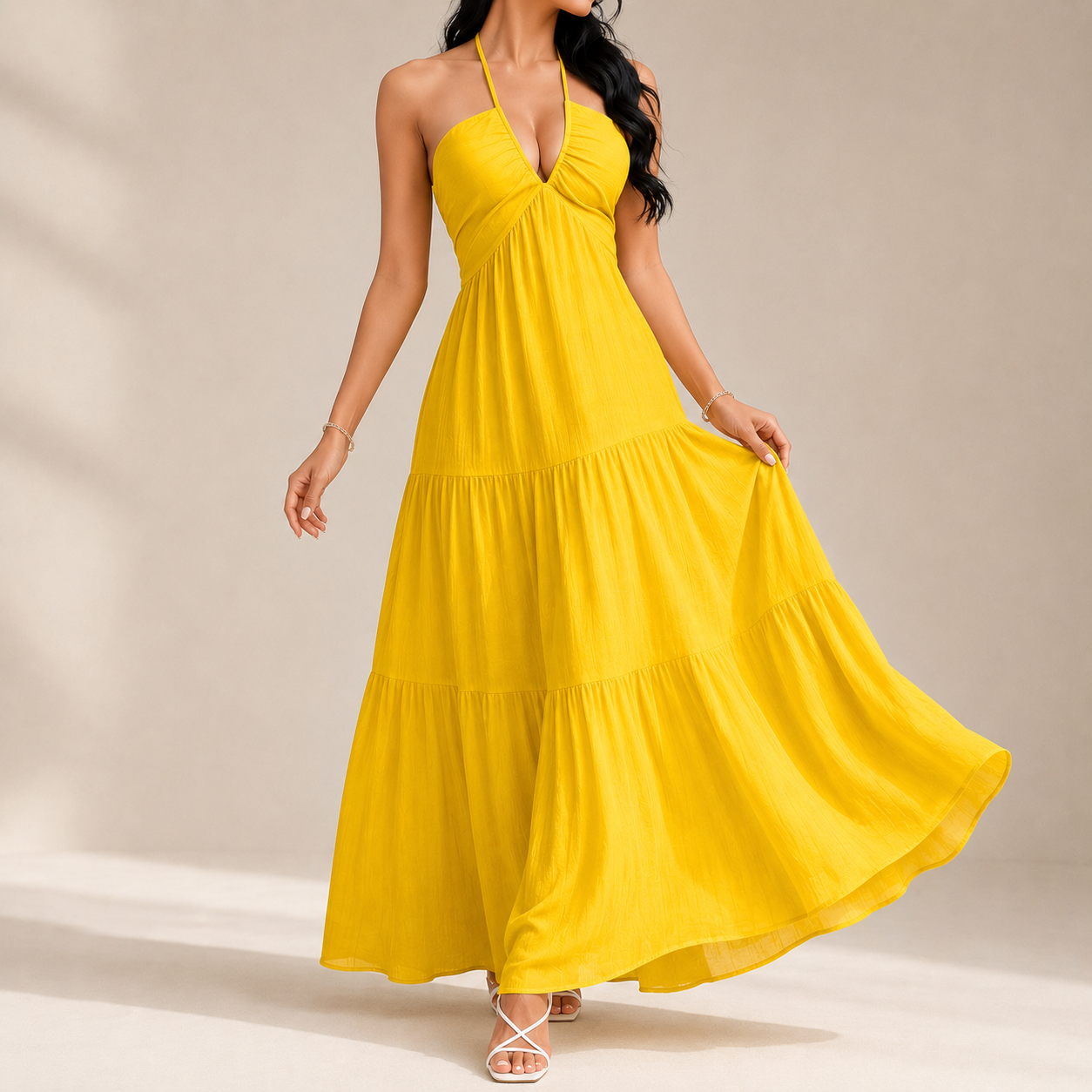 Solara | Maxi Abito Halter Grace