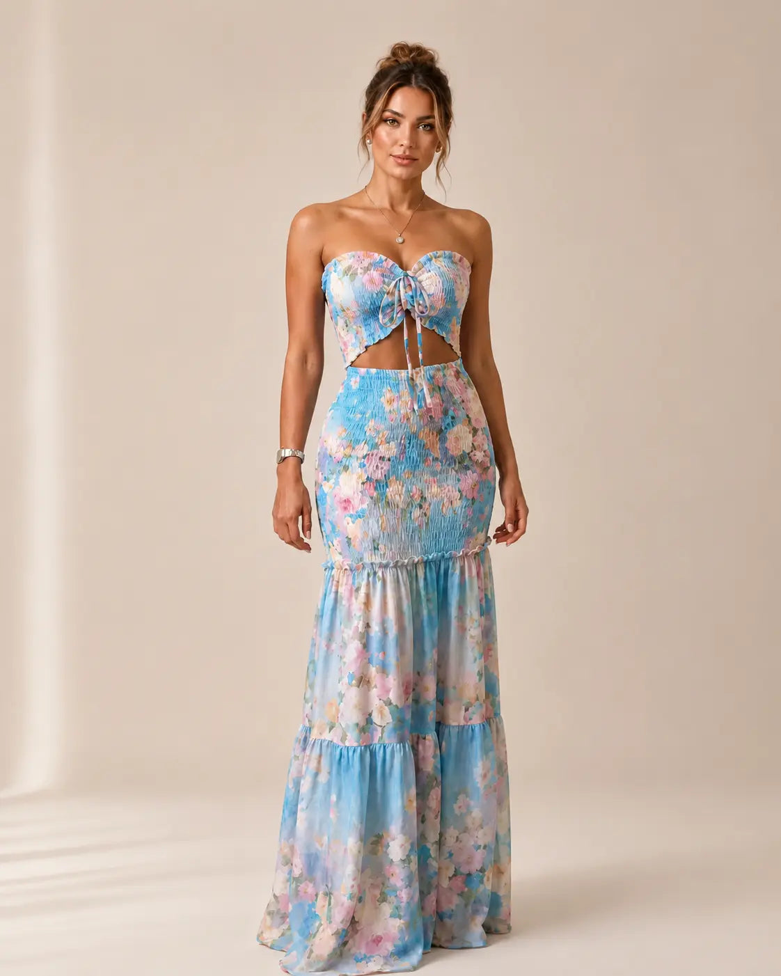 Alessandra | Abito Maxi Tropicale