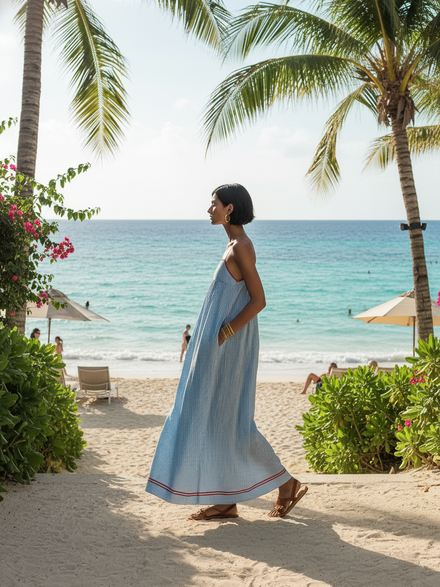 Azura™ | Abito Maxi a Righe