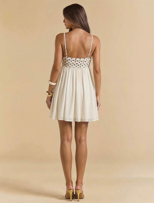Vestido Lunares – Escote Corazón