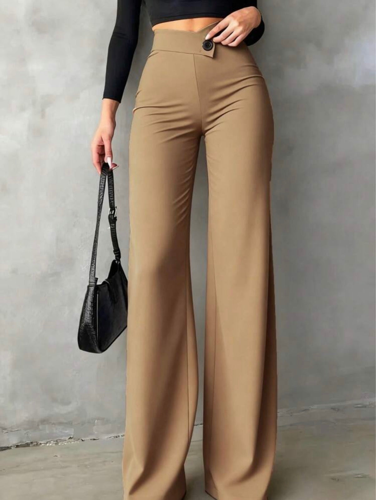 Turín – Pantalón Recto Cintura Asimétrica