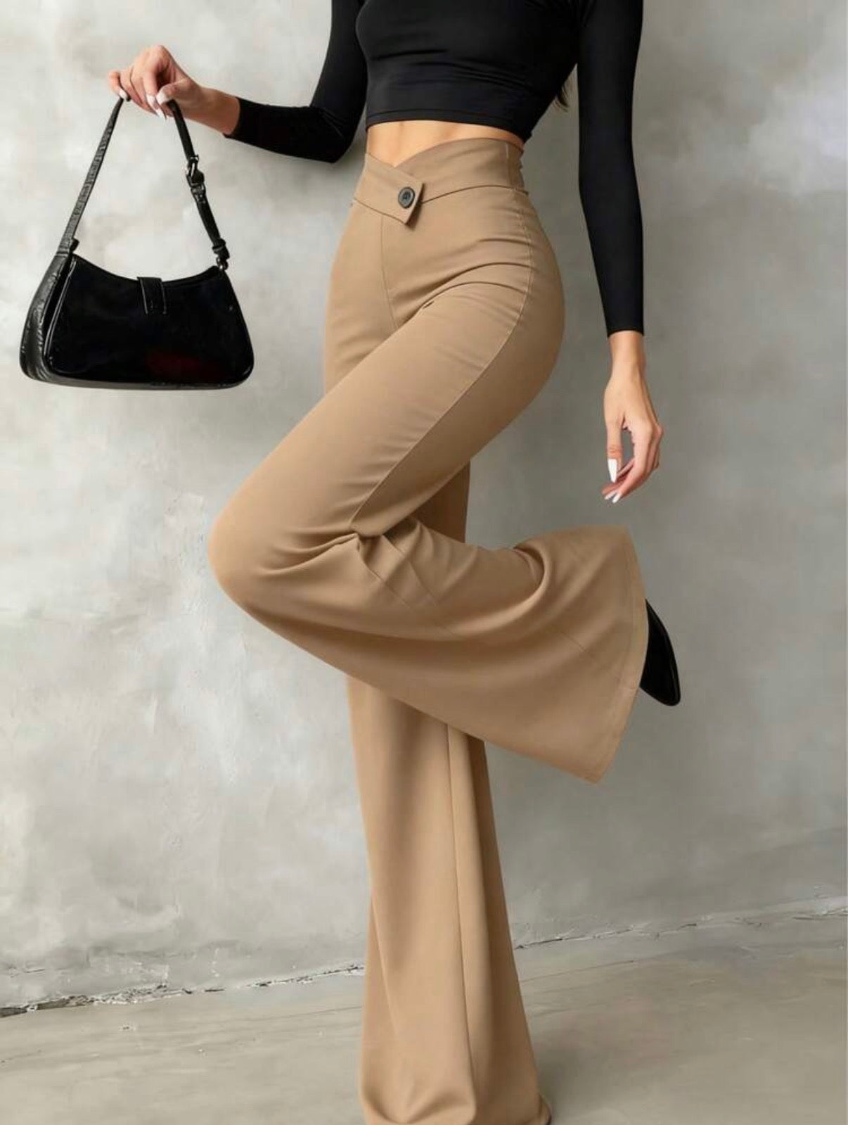 Turín – Pantalón Recto Cintura Asimétrica