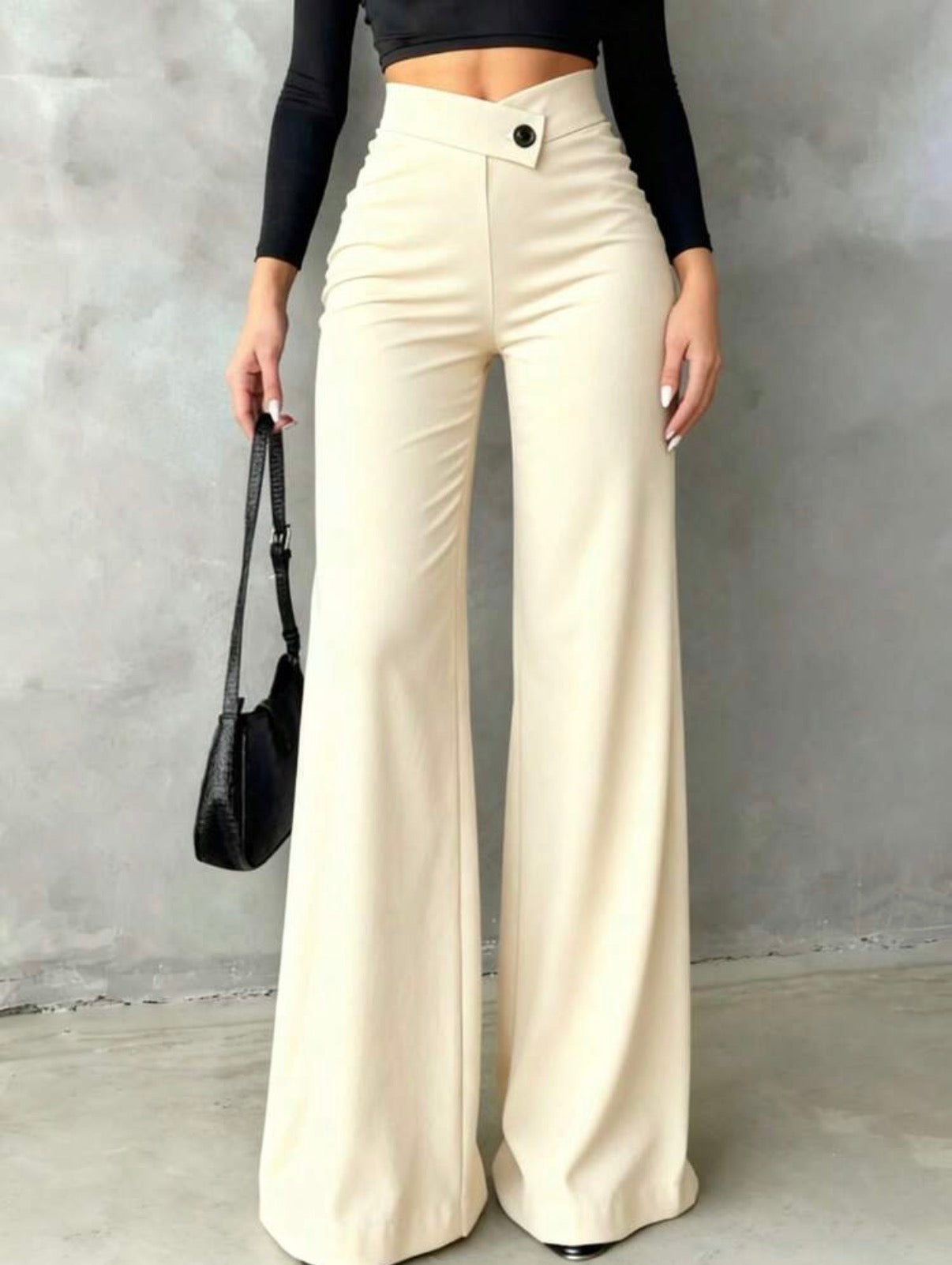 Turín – Pantalón Recto Cintura Asimétrica