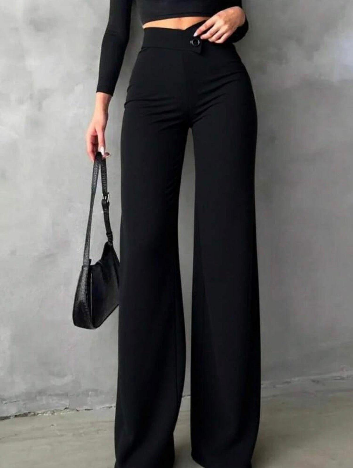 Turín – Pantalón Recto Cintura Asimétrica