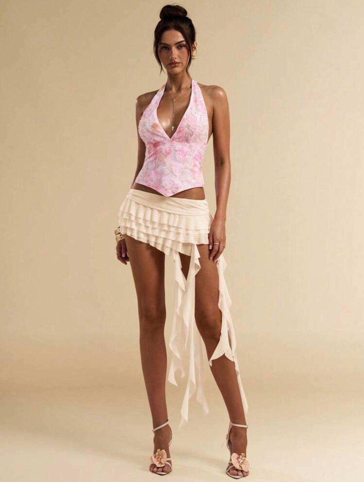 Ravello – Falda Boho Flecos Bicolor