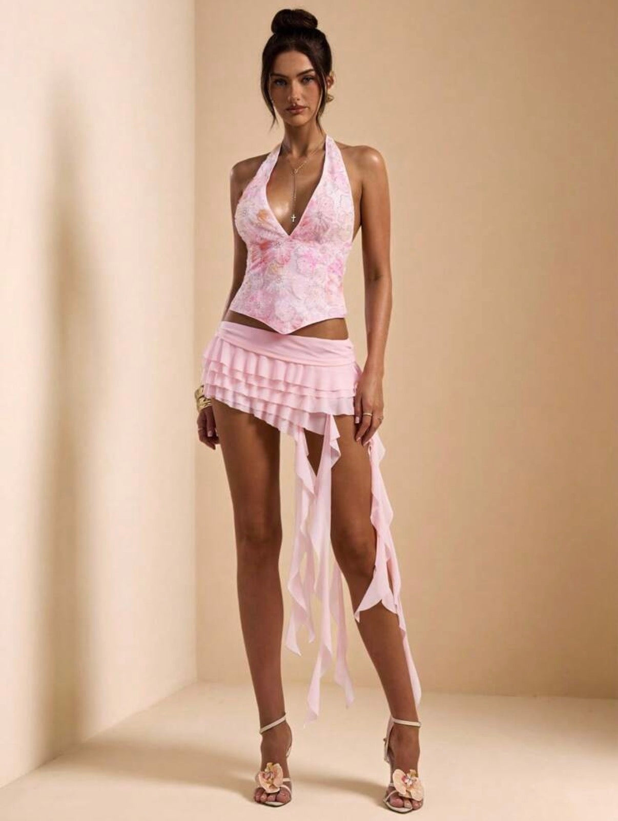 Ravello – Falda Boho Flecos Bicolor