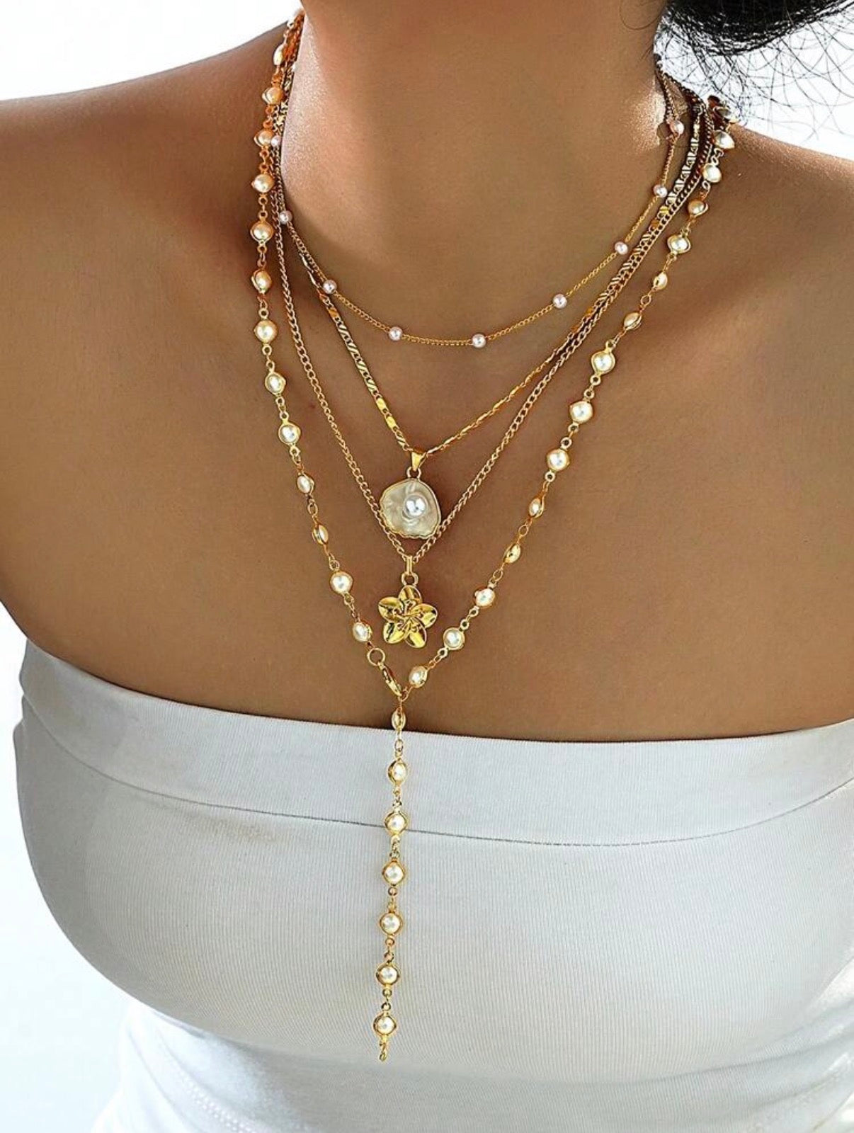 Talia – Set 4 Collares Flor