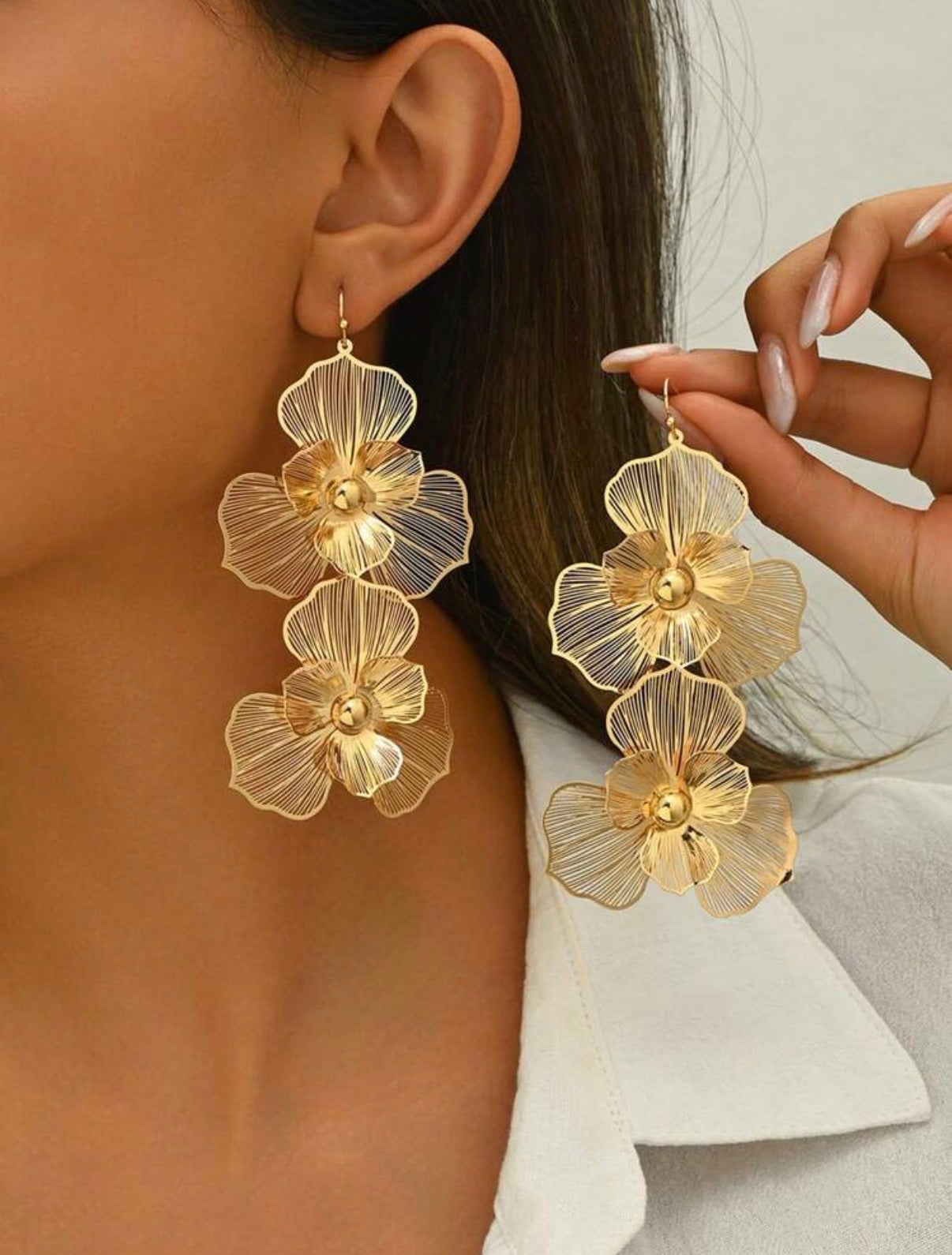 Mila – Pendientes Flor XL
