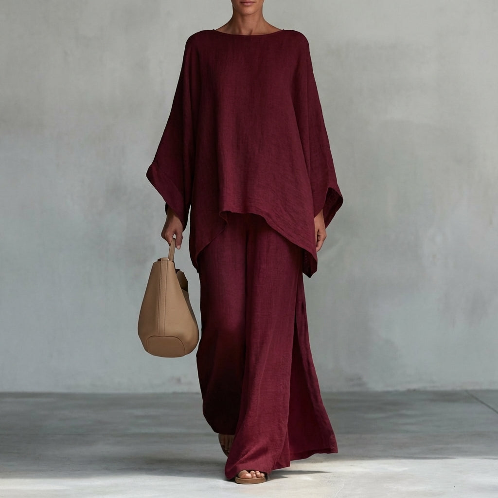 Cristina | Completo di Due Pezzi con maniche lunghe e pantaloni larghi