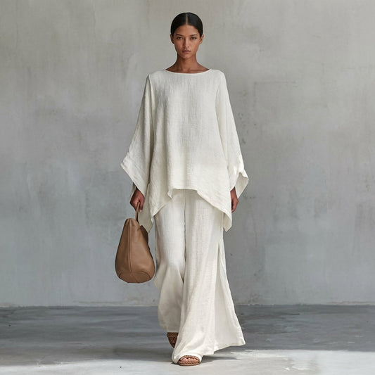 Cristina | Completo di Due Pezzi con maniche lunghe e pantaloni larghi