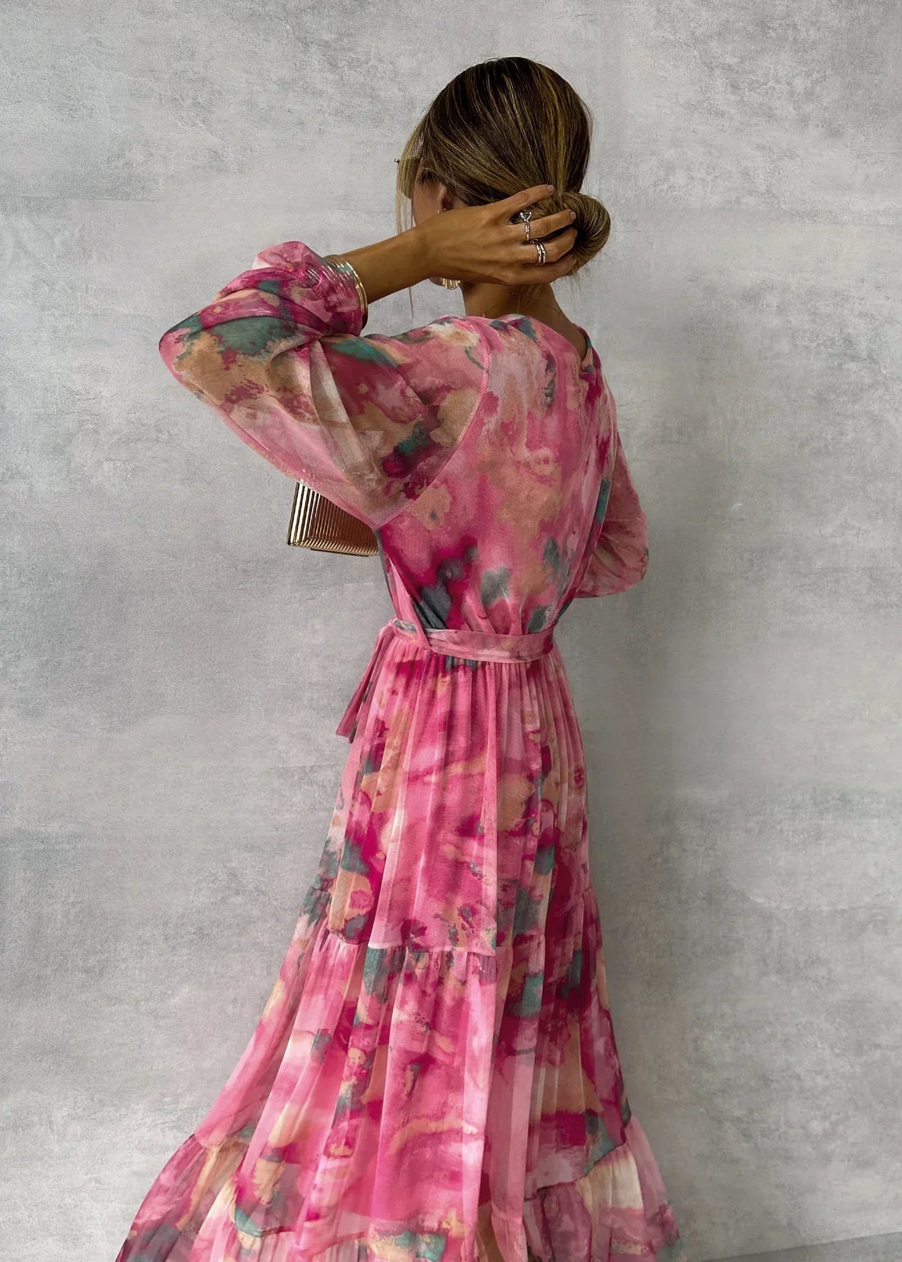 Hazel | Vestito a portafoglio con stampa floreale