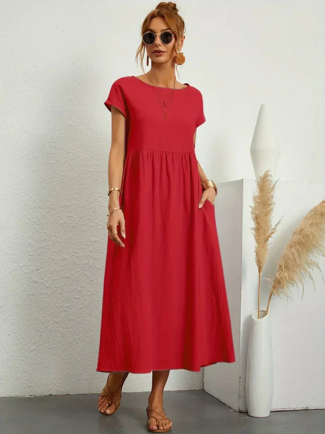 Gabriela | Abito midi fluido dall'eleganza senza tempo