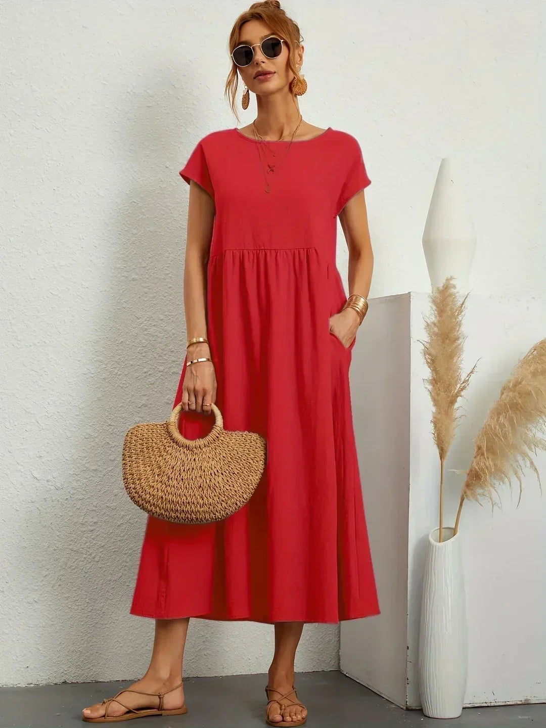 Gabriela | Abito midi fluido dall'eleganza senza tempo