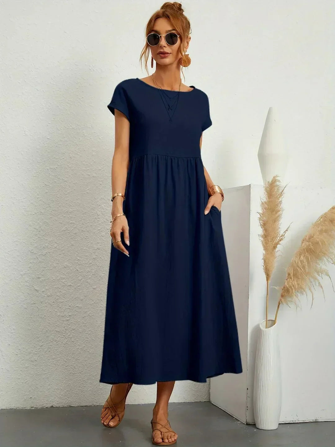 Gabrielle | Abito midi fluido dall'eleganza senza tempo