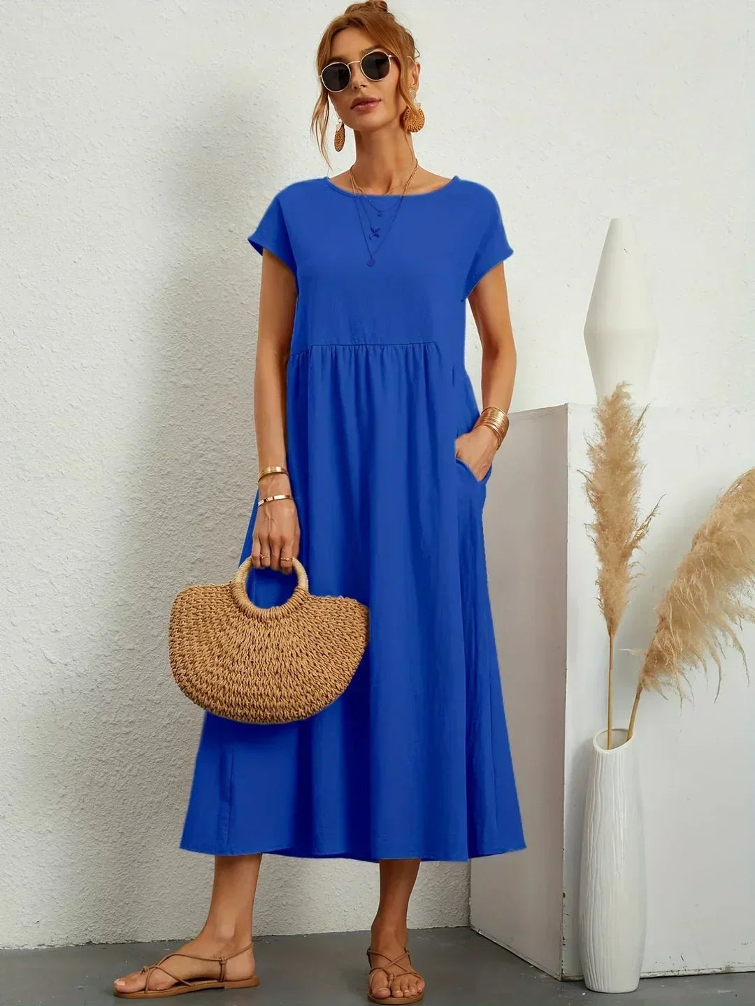 Gabrielle | Abito midi fluido dall'eleganza senza tempo