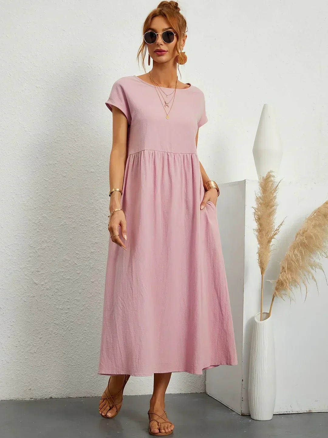 Gabrielle | Abito midi fluido dall'eleganza senza tempo