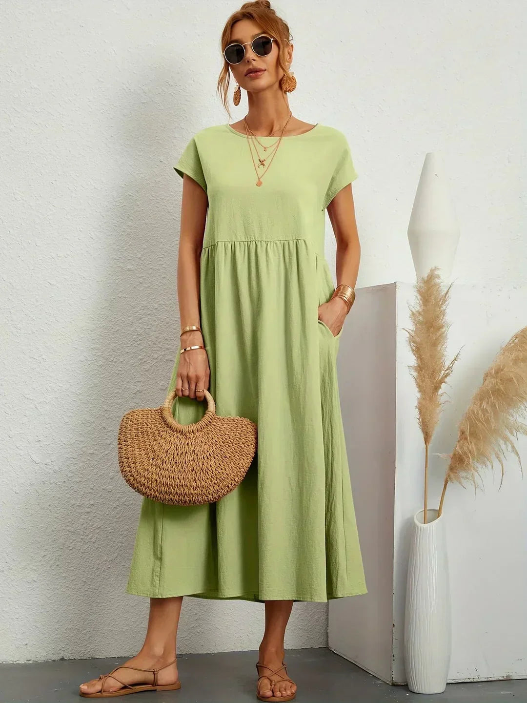 Gabriela | Abito midi fluido dall'eleganza senza tempo