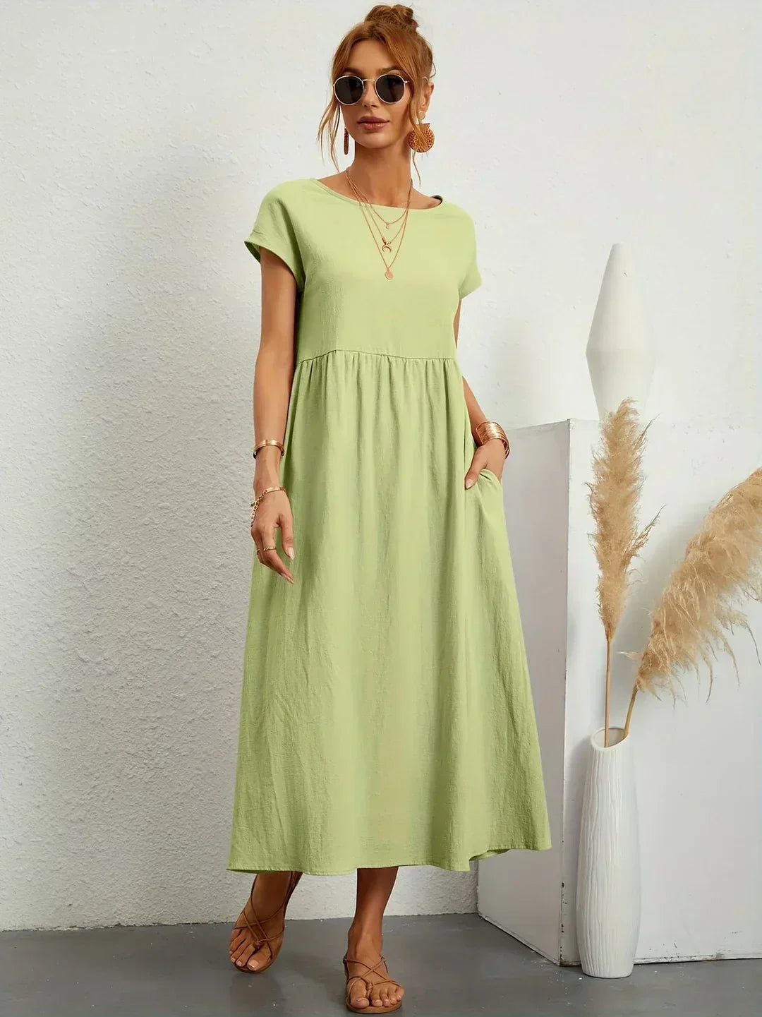 Gabrielle | Abito midi fluido dall'eleganza senza tempo