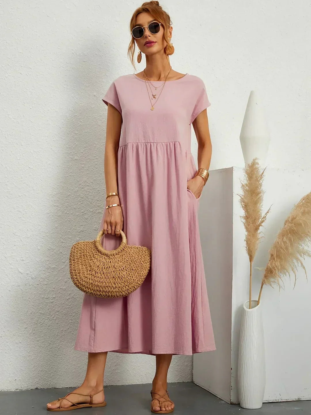 Gabriela | Abito midi fluido dall'eleganza senza tempo
