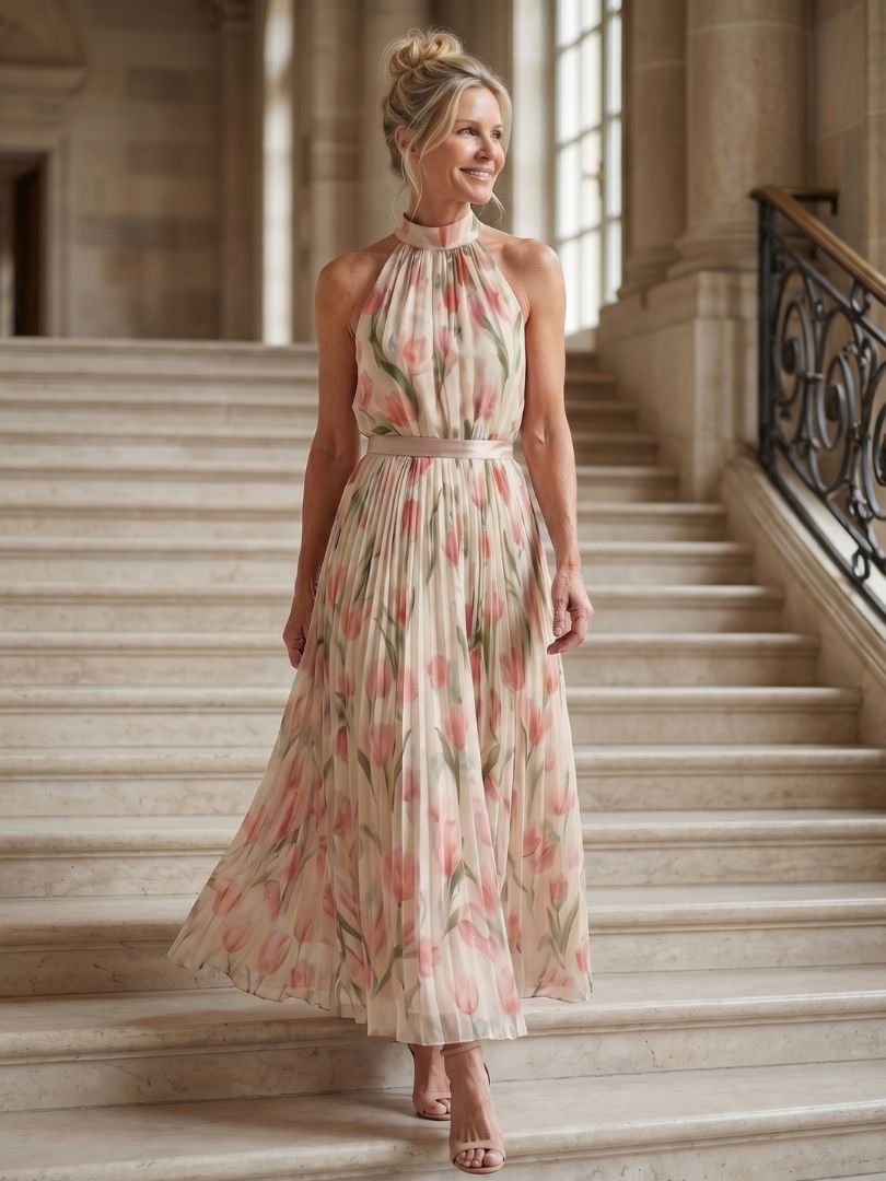 Aurelle | Abito Midi a Fiori