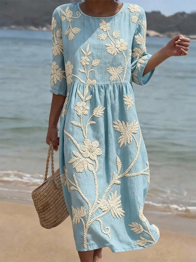 Azzurra | Abito Vintage Ricamato