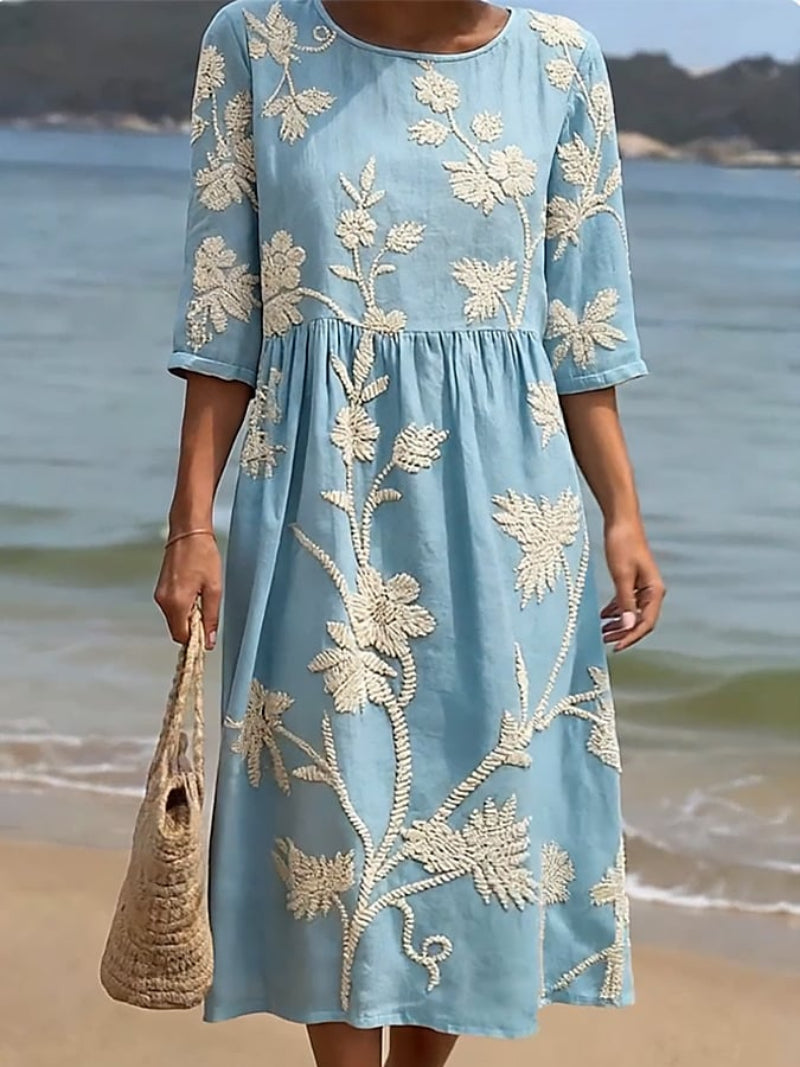 Azzurra | Abito Vintage Ricamato