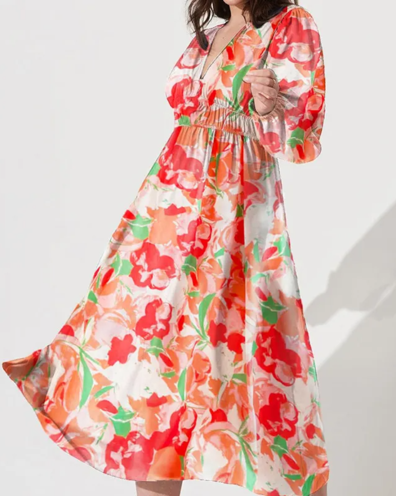 Celine | Abito Femminile con Motivo Floreale