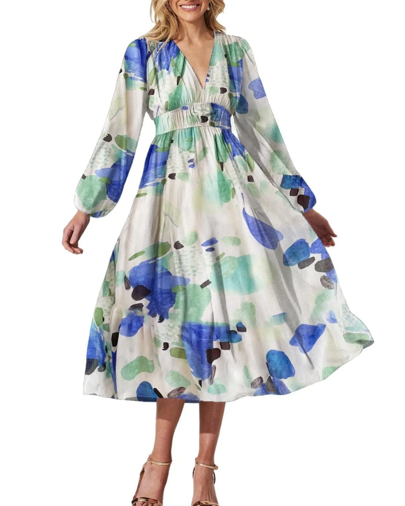 Celine | Abito Femminile con Motivo Floreale