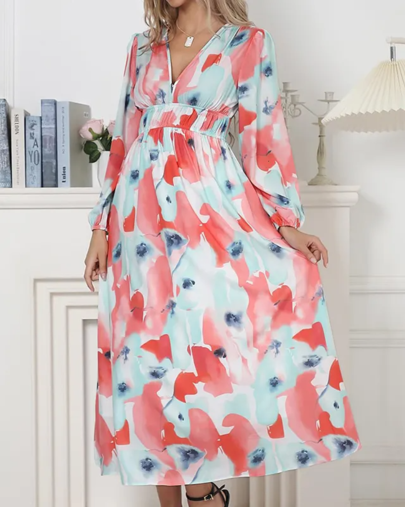 Celine | Abito Femminile con Motivo Floreale