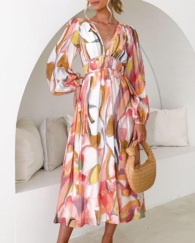 Celine | Abito Femminile con Motivo Floreale